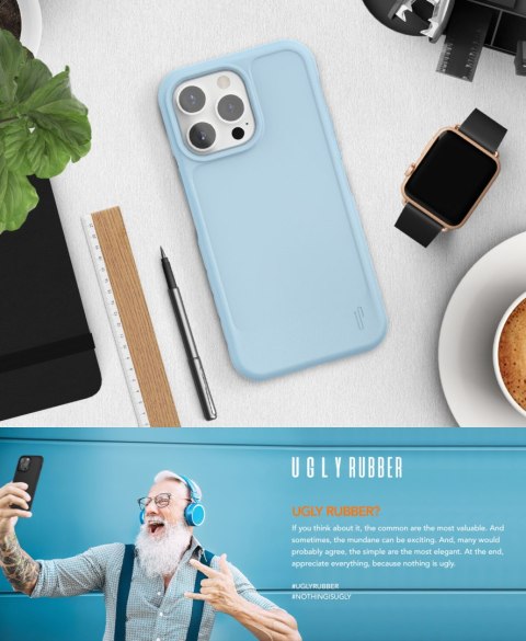 Ugly Rubber nakładka L do iPhone 15 Plus 6,7" czarna