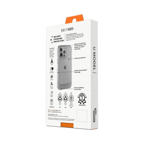 Ugly Rubber nakładka UMODEL do iPhone 15 Pro 6,1" clear różowa