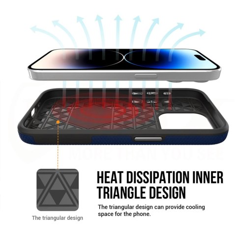 Vmax nakładka Triangle Case do Samsung Galaxy A14 4G / 5G granatowa