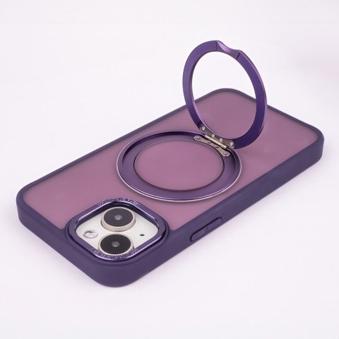 Nakładka Mag Ring Rotating do iPhone 15 Pro 6,1" fioletowa