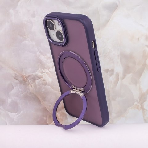 Nakładka Mag Ring Rotating do iPhone 15 Pro 6,1" fioletowa