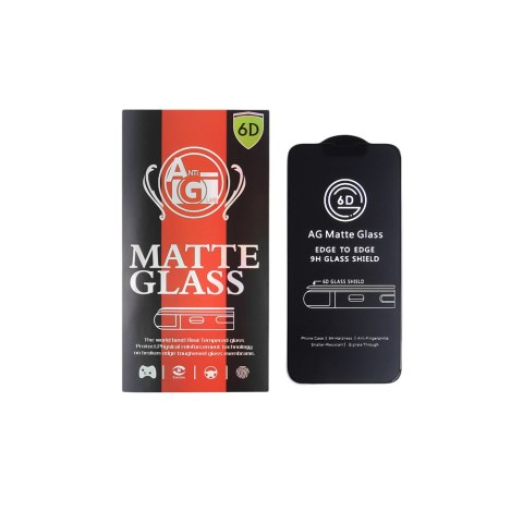 Szkło hartowane 6D matowe do iPhone 14 Pro 6,1" czarna ramka