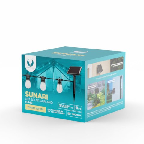 Forever Light Girlanda solarna LED SUNARI FLS-60 7,5m 10 żarówek IP44