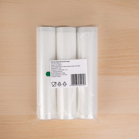 Folie próżniowe Huslog 20x300 cm 3 szt. do zgrzewarki i sous-vide