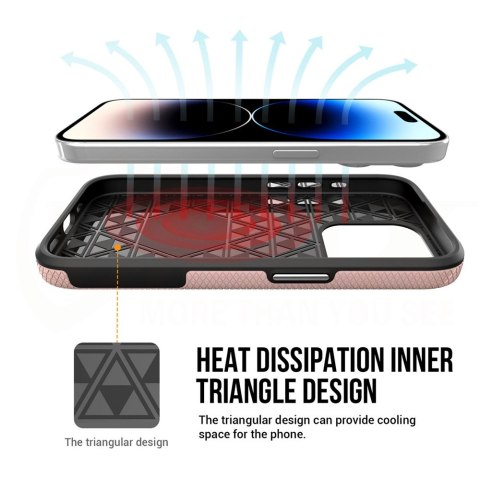 Vmax nakładka Triangle Case do Samsung Galaxy A15 4G / A15 5G różowo-złota