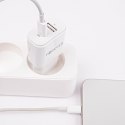 Forever ładowarka sieciowa PD QC TC-01-20AC 1x USB-C 1x USB 20W biała + kabel USB-C - Lightning 20W