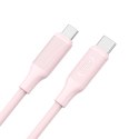 XO kabel NB-Q265B PD USB-C - USB-C 1,0m 60W różowy