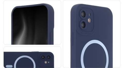 Nakładka Silicon Soft Mag do iPhone 15 Plus 6,7" ciemnoniebieska