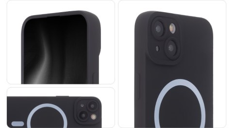 Nakładka Silicon Soft Mag do iPhone 15 Plus 6,7" czarna