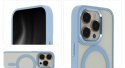 Nakładka Satin Elegant Mag do iPhone 14 6,1" niebieska