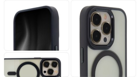 Nakładka Satin Elegant Mag do iPhone 15 Plus 6,7" czarna