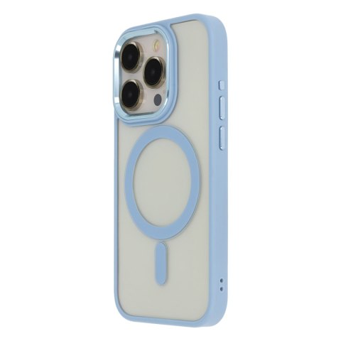 Nakładka Satin Elegant Mag do iPhone 15 Plus 6,7" niebieska