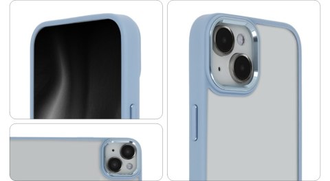 Nakładka Satin Elegant Matt do iPhone 15 Plus 6,7" niebieska