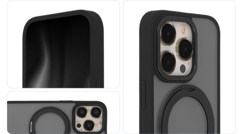Nakładka Secure Spinning Mag do iPhone 15 Plus 6,7" czarny