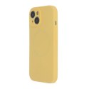 Nakładka Soft Touch Mag do iPhone 14 Pro 6,1" pastelowy żółty