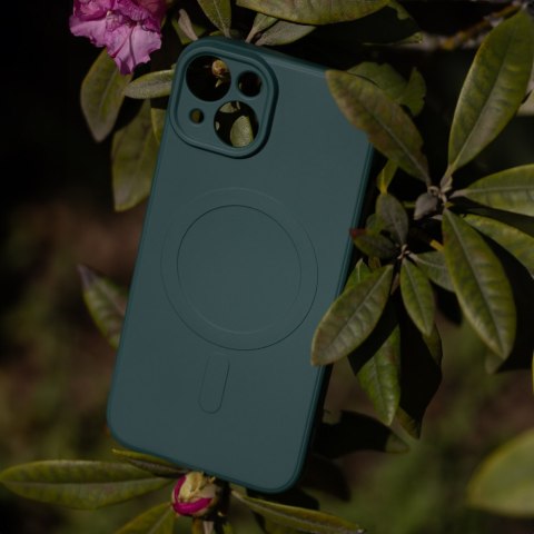 Nakładka Simple Color Mag do iPhone 13 Pro 6,1" ciemnozielona