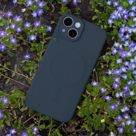 Nakładka Simple Color Mag do iPhone 15 6,1" granatowa