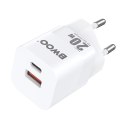 BWOO ładowarka sieciowa PD CDA156 1x USB-C 1x USB 20W biała