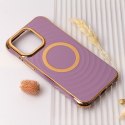 Nakładka Circle Glam Mag do iPhone 13 Pro 6,1" fioletowa