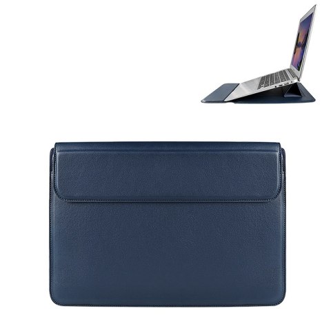 Devia etui pokrowiec torba do laptopa / MacBooka Ultra-Thin z funkcją podstawki 13,3'' wodoodporna sztuczna skóra niebieski