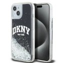 DKNY nakładka do iPhone 15 6,1" DKHCP15SLBNAEK czarna HC liquid glitters w arch logo