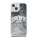 DKNY nakładka do iPhone 15 6,1" DKHCP15SLBNAEK czarna HC liquid glitters w arch logo
