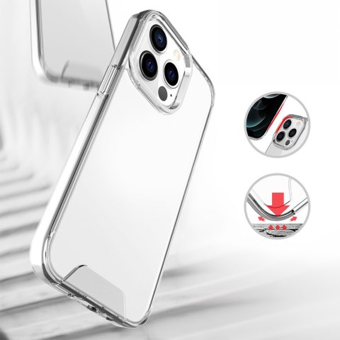 Nakładka Hybrid Crystal do iPhone X / XS transparentna big hole