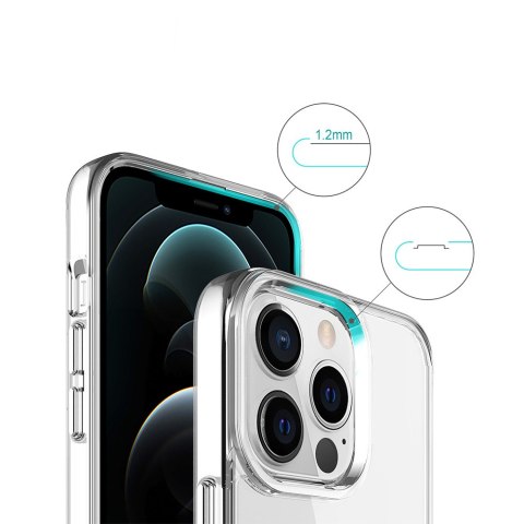 Nakładka Hybrid Crystal do iPhone 15 Pro Max 6,7" transparentna big hole