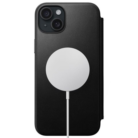 Nomad Modern Leather Folio etui do iPhone 15 Plus 6,7" czarne