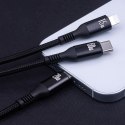 Forever kabel 3w1 USB-C - Lightning + 2x USB-C 1,2 m 60W czarny