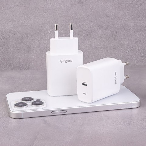 Maxlife ładowarka sieciowa PD QC MXTC-10-20C 1x USB-C 20W biała