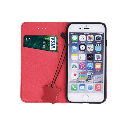 Etui skórzane Smart Pro do iPhone 16 Plus 6,7" bordowe