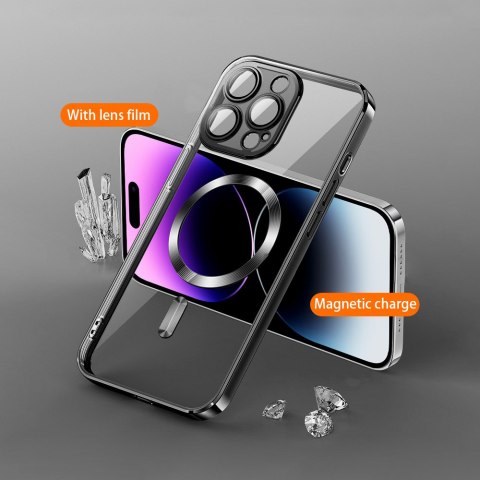 Vmax nakładka Electroplating Mag TPU do iPhone 16 Plus 6,7" czarna