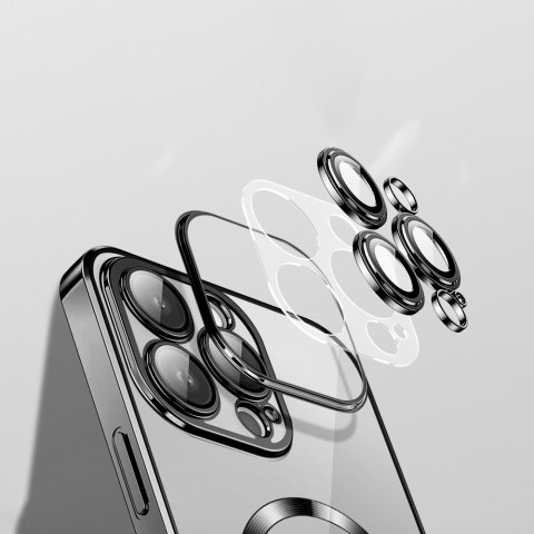Vmax nakładka Electroplating Mag TPU do iPhone 16 Plus 6,7" czarna