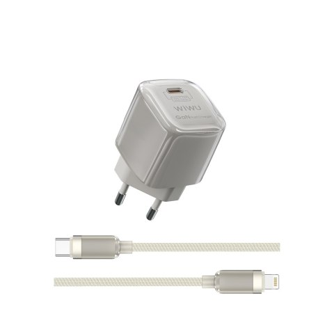 WIWU ładowarka Jello 30W GaN Charger Sets Wi-U017 C-L, EU Plug