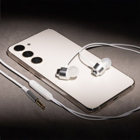 Forever słuchawki przewodowe EP-01 dokanałowe jack 3,5mm białe