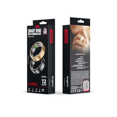 Maxlife smart ring MXSR-100 czarny rozmiar 9