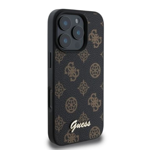 Guess nakładka do iPhone 16 Pro Max 6,9" GUHMP16XPGPYSK czarna hardcase Peony Script MagSafe