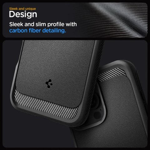 Spigen nakładka Rugged Armor Mag MagSafe do iPhone 16 Pro 6,3" matowa czarna