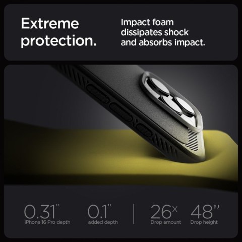 Spigen nakładka Rugged Armor Mag MagSafe do iPhone 16 Pro 6,3" matowa czarna