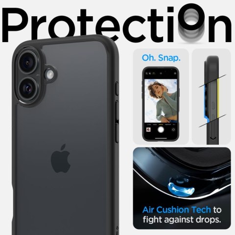 Spigen nakładka Ultra Hybrid do iPhone 16 6,1" czarna matowa