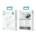BWOO ładowarka sieciowa PD GaN 30W USB-C z kablem 60W USB-C - USB-C biała