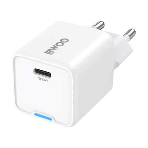 BWOO ładowarka sieciowa 30W PD GaN USB-C biała
