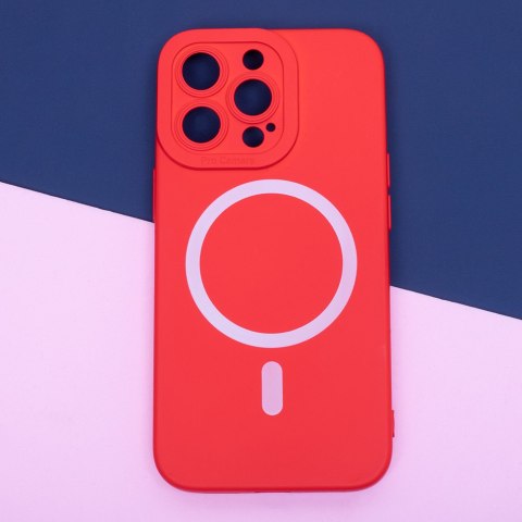 Nakładka Silicon Mag do iPhone 16 Plus 6,7" czerwona