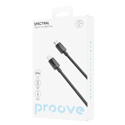Proove kabel Spectral USB-C - Lightning 1m 3A czarny