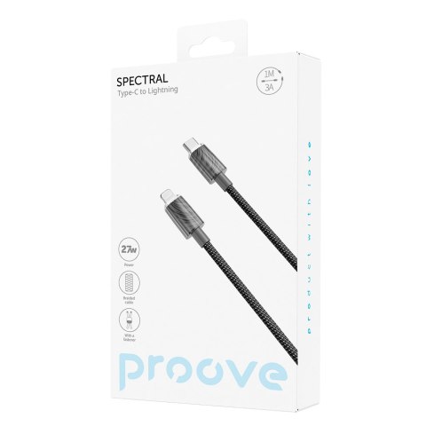 Proove kabel Spectral USB-C - Lightning 1m 3A szary