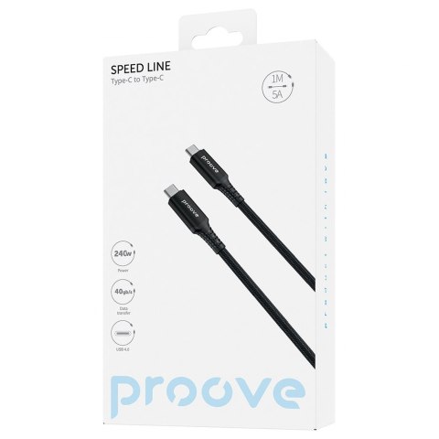 Proove kabel Speed Line USB-C - USB-C 1m 240W czarny