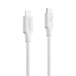 Proove kabel Striped Silicone USB-C - Lightning 1m 3A biały