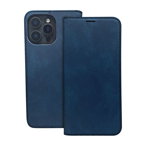 Etui Smart Suede do Samsung Galaxy A16 4G / A16 5G granatowe
