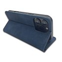 Etui Smart Suede do Samsung Galaxy A16 4G / A16 5G granatowe